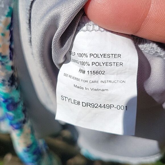 🦋LUSH FLORAL MINI DRESS sleeveless adjustable straps Summer Spring SIZE S - Picture 9 of 10